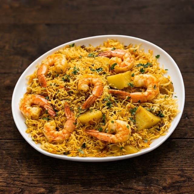 Shrimp Biryani.